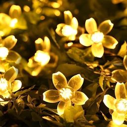 SPARK WORLD Yellow Flower Shaped LED String Lights image 3