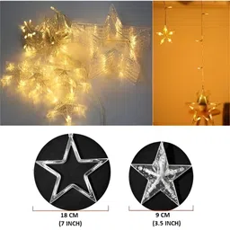 SPARK WORLD White Star Shape String Lights image 4