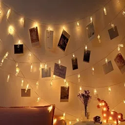SPARK WORLD Yellow Photo Clip String Lights image 3