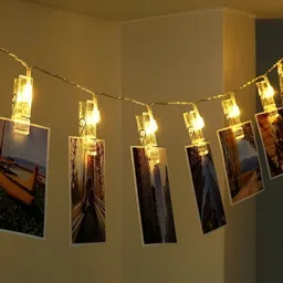 SPARK WORLD Yellow 10 Photo Clip  LED String Lights image 2