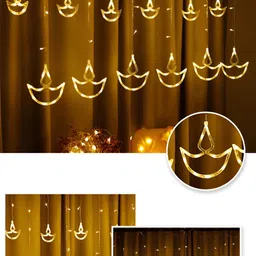 ENORMITY Yellow Moon Shape String Lights image 4