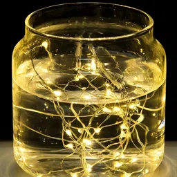 SPARK WORLD Yellow Teardrop-Shaped String Lights image 2