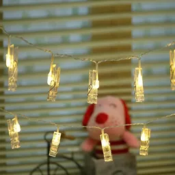 SPARK WORLD Yellow Photo Clip Shape Bulb String Lights image 4