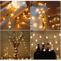 SPARK WORLD Yellow Star Shaped String Lights image 3