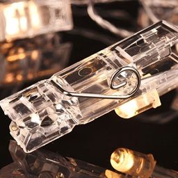 SPARK WORLD Yellow Photo Clip Bulb String Lights image 4