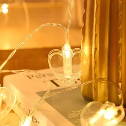SPARK WORLD Yellow Heart Shape String Lights image 4