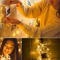 SPARK WORLD White Rice-Shaped String Lights image 5