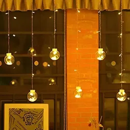 SPARK WORLD Yellow Cylindrical Shape String Lights image 3