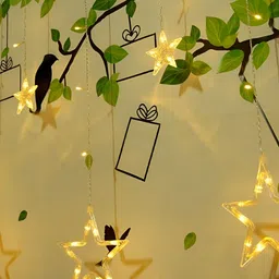 SPARK WORLD Yellow Star Bulb Shaped String Lights image 2