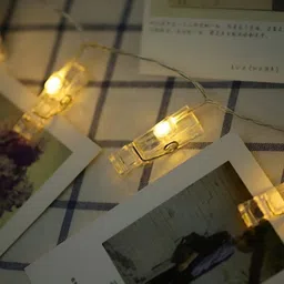 SPARK WORLD Yellow Photo Clip Bulb String Lights image 5