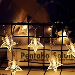 SPARK WORLD Yellow Star Shaped 10 LED String Lights image 5