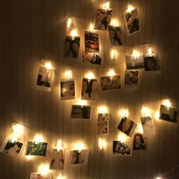 SPARK WORLD Yellow Photo Clip-Shaped String Lights image 5