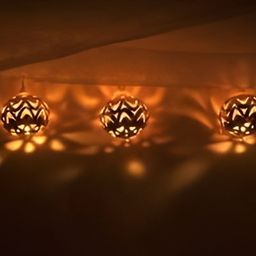 SPARK WORLD Yellow Cylindrical Shape String Lights image 3