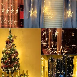 SPARK WORLD Yellow Star Shaped LED String Lights image 5
