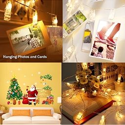 SPARK WORLD Yellow Photo Clip-Shaped String Lights image 5