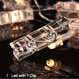 ENORMITY Yellow Photo Clip Shape String Lights image 5