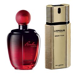 Ted Lapidus Rumba Passion & Gold Extreme Set Of 2 Long Lasting Eau De Toilette -100ml Each-25