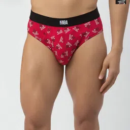 John Players Pack Of 2 Mid-Rise NBA Champion Printed Rash-Free Basic Briefs COMBOJP05S-image-9