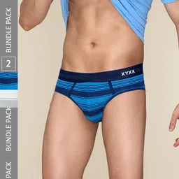 XYXX Pack Of 2 Anti Microbial Striped Cotton Briefs XYBRF2PCKN614-picture-8