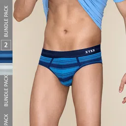 XYXX Men Pack of 2 Printed Anti Microbial Cotton Basic Briefs XYBRF2PCKN614-image-85