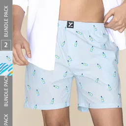 XYXX Men Printed Pack Of 2 Combed Cotton Surf Boxer XYBOX2PCKN380-image-10