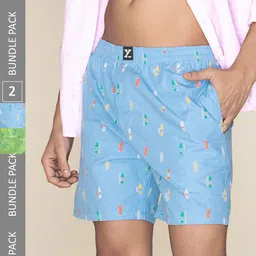 XYXX Men Printed Pack Of 2 Combed Cotton Surf Boxer XYBOX2PCKN375-image-37