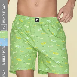 XYXX Men Printed Pack of 2 Combed Cotton Surf Boxer-image-36