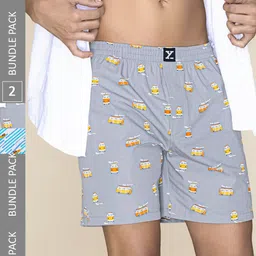 XYXX Men Printed Pack Of 2 Combed Cotton Surf Boxer XYBOX2PCKN379-image-36