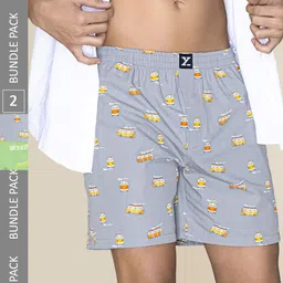 XYXX Men Printed Pack of 2 Combed Cotton Surf Boxers-XYBOX2PCKN376-image-5