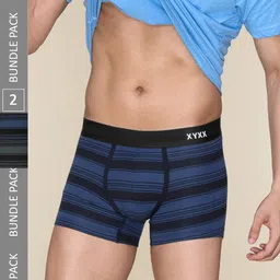 XYXX Men Striped Pack of 2 Streax Intellieaze Super Combed Cotton Trunk XYTRNK2PCKN575-picture-27