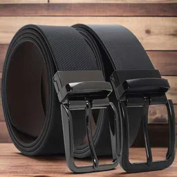 CRUSSET Men Set Of 2 Leather Reversible Formal Belt-5