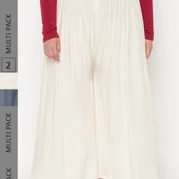 CLORA CREATION PLUS Women Pack of 2 Straight Palazzos-image-63