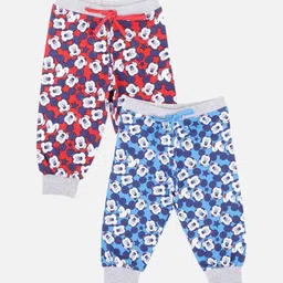 Bodycare Kids Infants Kids Pack Of 2 Mickey Mouse Printed Slim-Fit Pure Cotton Joggers-image-37