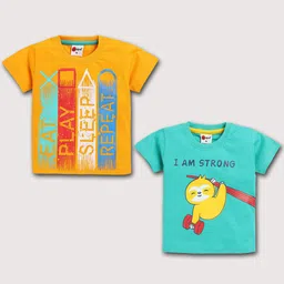 Mars Infiniti Infant Kids Pack Of 2 Printed Cotton T-shirt-image-83