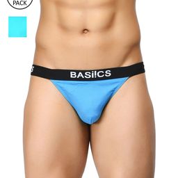 BASIICS by La Intimo Men Pack Of 2 Blue & Teal Solid Low Rise Thongs-picture-22