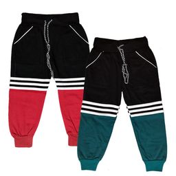 BAESD Kids Pack of 2 Colourblocked Mid-Rise Pure Cotton Joggers-image-14