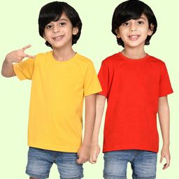 NUSYL Boys Pack Of 2 Round Neck T-shirt-picture-46