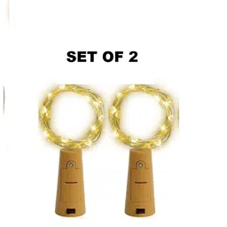 ENORMITY 2-Pcs Yellow & White Rice Shape Bulb String Lights image 2