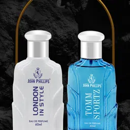 JOHN PHILLIPS Set Of 2 London In Style & Tomm Sportz Eau De Perfumes 60ml Each-picture-24