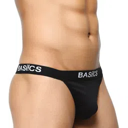 BASIICS by La Intimo Black & White Set of 2 Thongs BCSTH010B025 image 5
