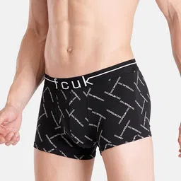 FCUK Pack Of 2 Printed Antimicrobial Trunks TOT-02-SCIB-JTBLKAOP-2 image 4