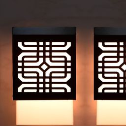 Gojeeva Black Wood Square Shaped Wall Lamp-image-90