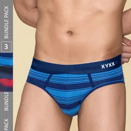 XYXX Men Pack of 3 Printed Anti Microbial Cotton Basic Briefs XYBRF3PCKN825-picture-45