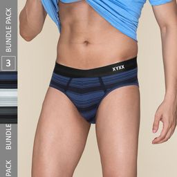 XYXX Pack Of 3 Anti Microbial Striped Cotton Briefs XYBRF3PCKN811-picture-11