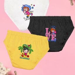 NUSYL Girls Pack Of 3 Printed Cotton Basic Briefs NUGCBRFPO3.0005-image-47