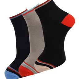 Dollar Socks Men Pack Of 3 Assorted Ankle-Length Cotton Socks-38