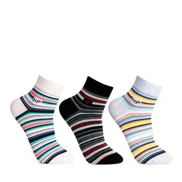 Bonjour Men Pack Of 3 Assorted Cotton Above Ankle Length Socks-image-27