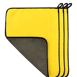 UniKart Yellow 3 Pieces Terry Cotton Soft Kitchen Towels-3
