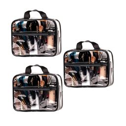 LYF5STAR Transparent & Black 3 Pieces Medium Makeup Organisers-image-52