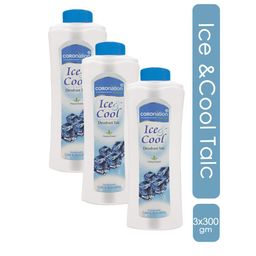 COROnation Herbal Set Of 3 Ice & Cool Refreshing Deodorant Talc Powders - 300g Each-20